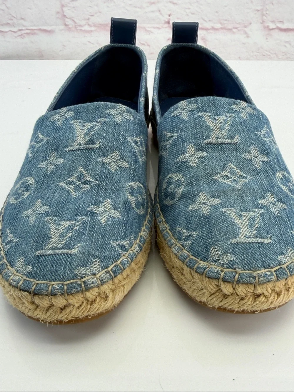 Louis Vuitton Women's Starboard Denim Espadrille Slip-Ons 36.5